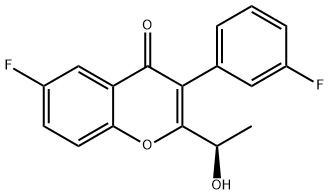 (R)-6-氟-3-(3-氟苯基)-2-(1-羥乙基)-4H-苯并吡喃-4-酮